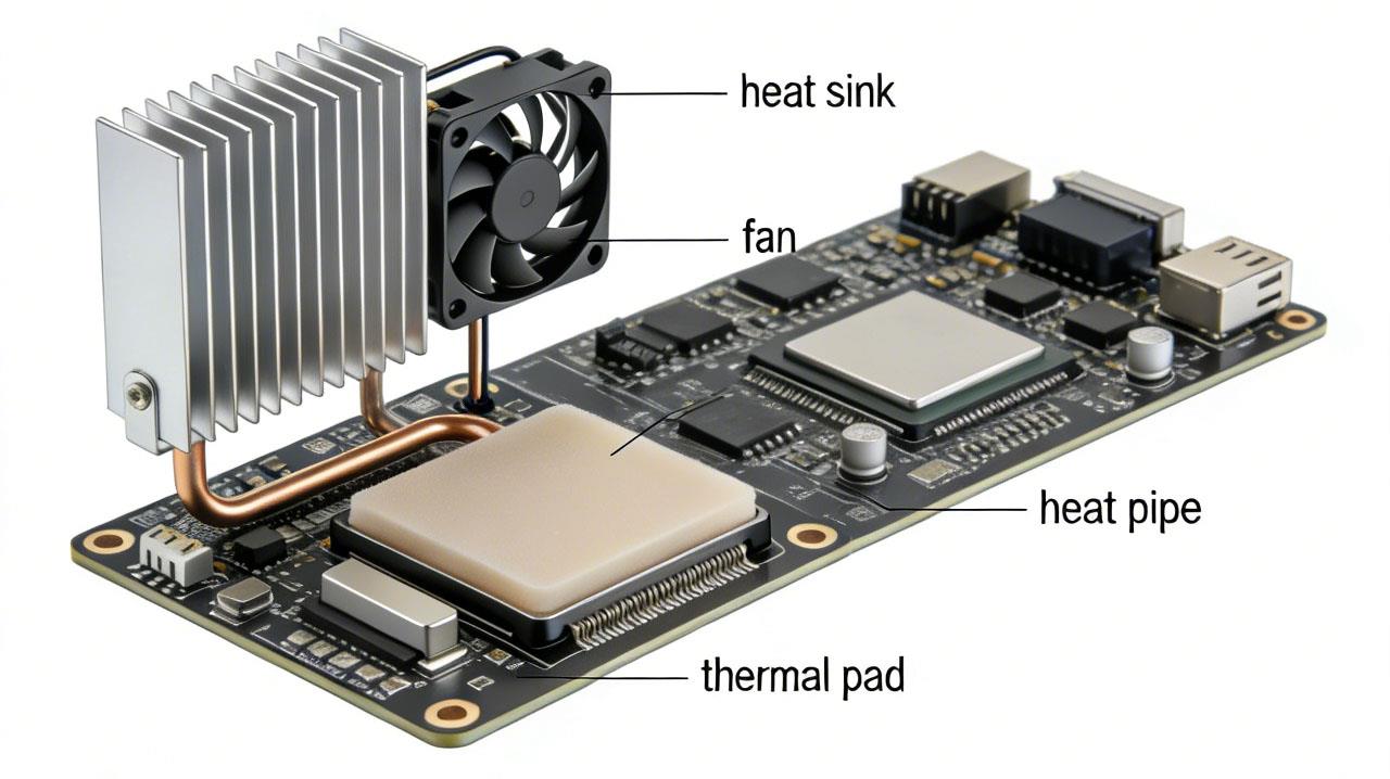 Active and Passive Cooling Components for PCB heat